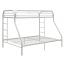 White Twin XL/Queen Bunk Bed Angle