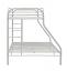 White Twin XL/Queen Bunk Bed Side
