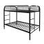 Black Twin/Twin Bunk Bed Angle