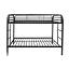 Black Twin/Twin Bunk Bed Front