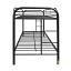 Black Twin/Twin Bunk Bed Side