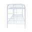 White Twin/Twin Bunk Bed Side
