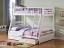 White Twin/Full Bunk Bed w/ 2 Drawers