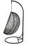 Black Wicker Patio Swing Chair Side