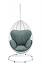 White Wicker Patio Swing Chair Front