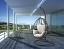 Black Wicker Patio Swing Chair