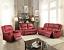 Red Complete Motion Recliner Sofa Set