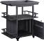 Gunmetal Serving Cart Angle w/ Door Open