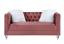 Pink Velvet Loveseat