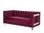 Burgundy Velvet Loveseat