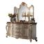 Antique Pearl/Cherry Oak Dresser with Mirror