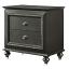 Metallic Gray Nightstand