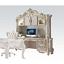 Bone White Computer Desk with Hutch