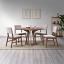 complete Set with Dusty Mauve Corduroy Side Chair