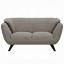 Brown Linen Loveseat
