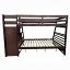 Espresso Twin/Full Bunk Bed /w Trundle and Storage Ladder