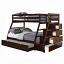 Espresso Twin/Full Bunk Bed /w Trundle and Storage Ladder