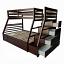Espresso Twin/Full Bunk Bed /w Trundle and Storage Ladder