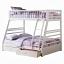 White Twin/Full Bunk Bed w/ 2 Drawers