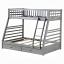 Gray Twin/Full Bunk Bed w/ 2 Drawers