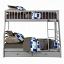 Gray Twin/Full Bunk Bed w/ 2 Drawers