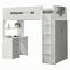 White/Gray Twin Loft Bed