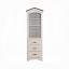 Weathered White & Washed Gray Bookcase Cabinet