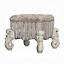 Bone White Vanity Stool