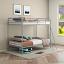 Glossy Silver Twin Over Twin Bunk Bed