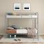 Glossy Silver Twin Over Twin Bunk Bed
