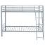 Glossy Silver Twin Over Twin Bunk Bed