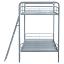 Glossy Silver Twin Over Twin Bunk Bed