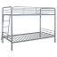 Glossy Silver Twin Over Twin Bunk Bed