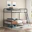 Glossy Black Twin Over Twin Bunk Bed