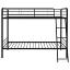 Glossy Black Twin Over Twin Bunk Bed