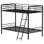 Glossy Black Twin Over Twin Bunk Bed