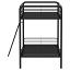 Glossy Black Twin Over Twin Bunk Bed
