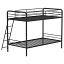 Glossy Black Twin Over Twin Bunk Bed