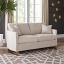 Beige Track Arm Loveseat
