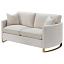 Beige Track Arm Loveseat