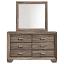 Washed Taupe Dresser with Mirror