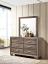 Washed Taupe Dresser with Mirror
