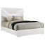 White High Gloss Panel Bed