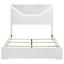 White High Gloss Panel Bed