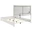 White High Gloss Panel Bed