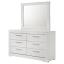 White High Gloss Dresser with Mirror