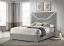 Grey High Gloss Panel Bed