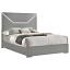 Grey High Gloss Panel Bed