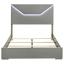 Grey High Gloss Panel Bed