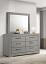 Grey High Gloss Dresser with Mirror